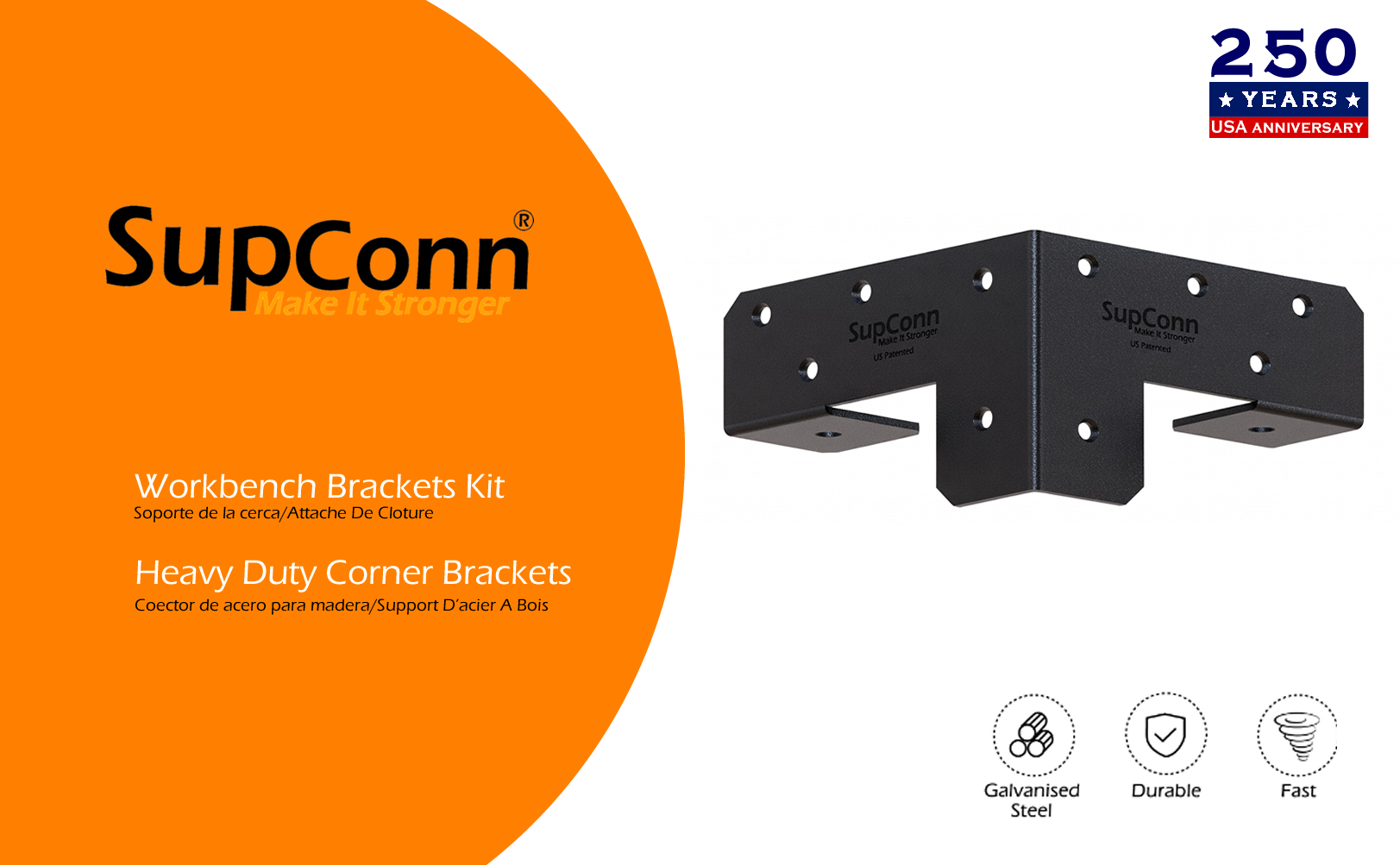 4×4 Heavy-Duty Workbench Corner Brackets